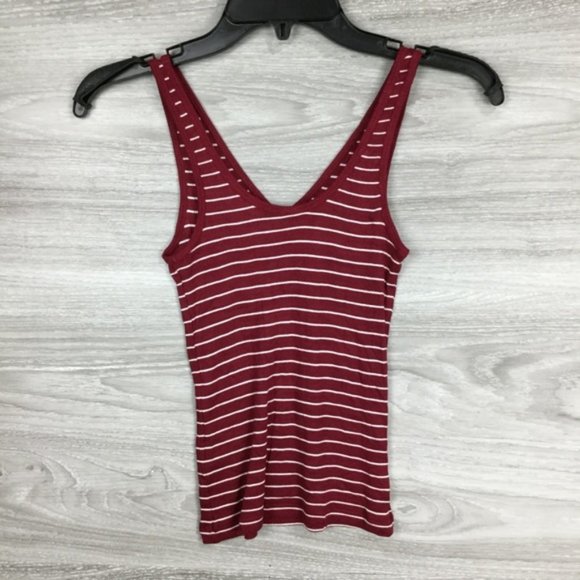 BP Maroon Stripe The Perfect Tank Top P2 - Picture 4 of 6